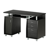 Techni Mobili Complete Workstation Computer Desk with Storage, Espresso - WhatYouNeedSales