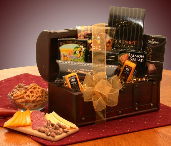 The Gourmet Connoisseur Gift Chest  - gourmet gift basket - WhatYouNeedSales