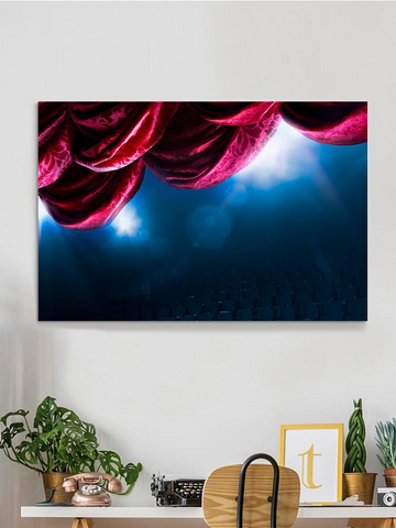 Theater Curtain Wrapped Canvas -Image by Shutterstock - WhatYouNeedSales