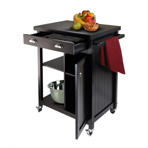 Timber Kitchen Cart with Wainscot panel - WhatYouNeedSales