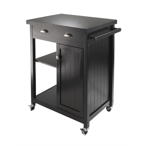 Timber Kitchen Cart with Wainscot panel - WhatYouNeedSales