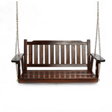 Torch Wood Front Porch Swing with Chains - Relax and Unwind