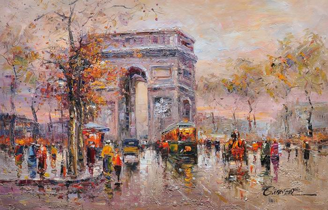 Tree Cart Knife Art Paris Painting - WhatYouNeedSales