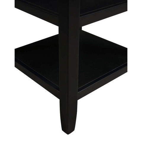 Tribeca End Table with Shelves Black - Sleek Design