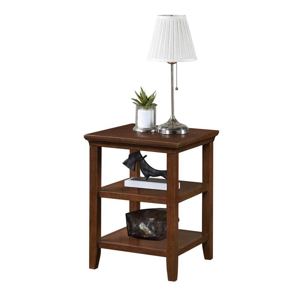 Tribeca End Table with Shelves Espresso - Sleek Design