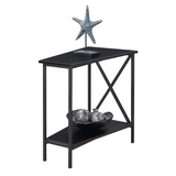 Tucson Wedge End Table - Contemporary Styling Bottom Shelf