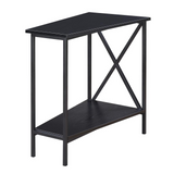 Tucson Wedge End Table - Contemporary Styling Bottom Shelf