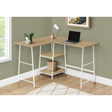 CASART L-Shaped Computer Corner Desk with Two Open Shelves - Ember Workspace - WhatYouNeedSales