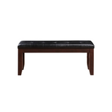 Urbana Bench, Black PU & Cherry - WhatYouNeedSales