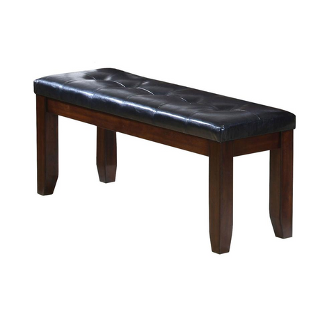 Urbana Bench, Black PU & Cherry - WhatYouNeedSales