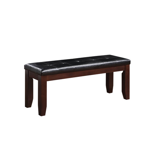 Urbana Bench, Black PU & Cherry - WhatYouNeedSales