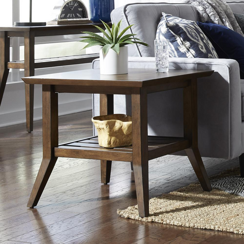 Ventura BLVD Rectangular End Table Brown