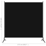 vidaXL 1-Panel Room Divider Black 68.9"x70.9" - WhatYouNeedSales