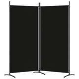 vidaXL 2-Panel Room Divider Black 68.9"x70.9" Fabric - WhatYouNeedSales