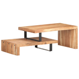 vidaXL 2 Piece Coffee Table Set Solid Acacia Wood - WhatYouNeedSales