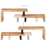 vidaXL 2 Piece Coffee Table Set Solid Acacia Wood - WhatYouNeedSales