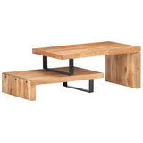 vidaXL 2 Piece Coffee Table Set Solid Acacia Wood - WhatYouNeedSales