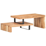 vidaXL 2 Piece Coffee Table Set Solid Acacia Wood - WhatYouNeedSales