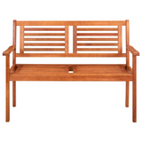 vidaXL 2-Seater Patio Bench 47.2" Solid Eucalyptus Wood - WhatYouNeedSales