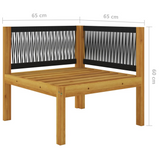 vidaXL 2-seater Patio Bench with Cushions Solid Acacia Wood - WhatYouNeedSales