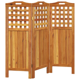 vidaXL 3-Panel Room Divider 47.8"x0.8"x45.3" Solid Wood Acacia - WhatYouNeedSales