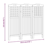 vidaXL 3-Panel Room Divider 47.8"x0.8"x45.3" Solid Wood Acacia - WhatYouNeedSales