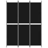 vidaXL 3-Panel Room Divider Black 59.1"x78.7" Fabric - WhatYouNeedSales