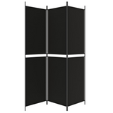 vidaXL 3-Panel Room Divider Black 59.1"x78.7" Fabric - WhatYouNeedSales