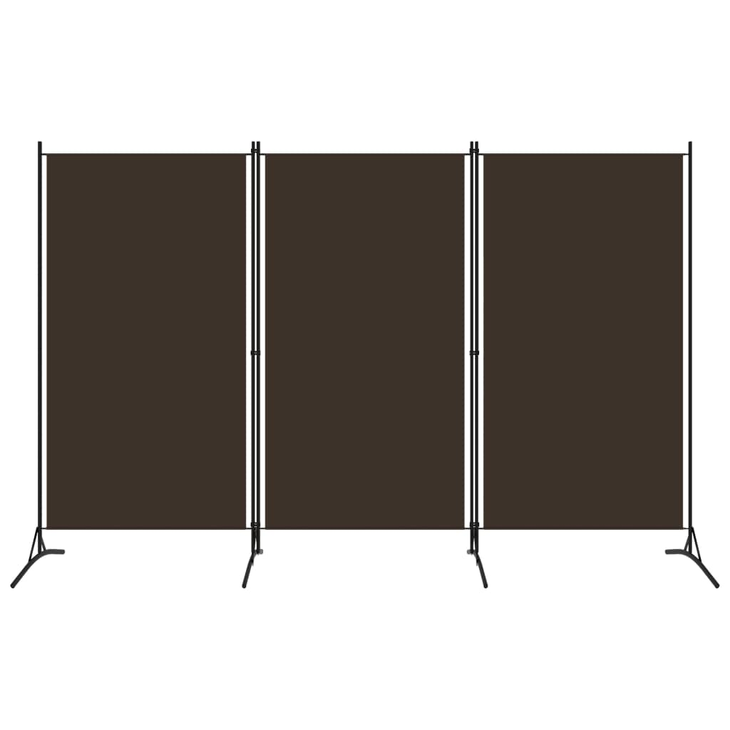 vidaXL 3-Panel Room Divider Brown 102.4"x70.9" - WhatYouNeedSales