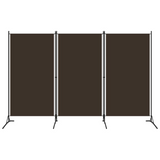 vidaXL 3-Panel Room Divider Brown 102.4"x70.9" - WhatYouNeedSales