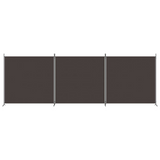 vidaXL 3-Panel Room Divider Brown 206.7"x70.9" Fabric - WhatYouNeedSales