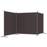 vidaXL 3-Panel Room Divider Brown 206.7"x70.9" Fabric - WhatYouNeedSales