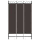 vidaXL 3-Panel Room Divider Brown 47.2"x78.7" Fabric - WhatYouNeedSales