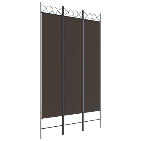 vidaXL 3-Panel Room Divider Brown 47.2"x78.7" Fabric - WhatYouNeedSales