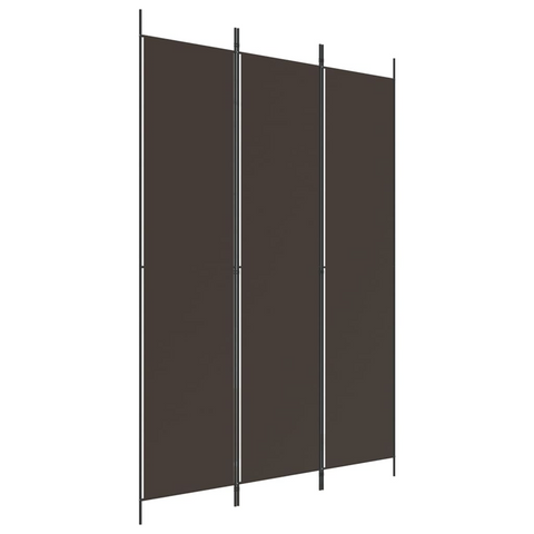 vidaXL 3-Panel Room Divider Brown 59.1"x86.6" Fabric - WhatYouNeedSales