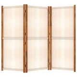 vidaXL 3-Panel Room Divider Cream White 82.7"x70.9" - WhatYouNeedSales