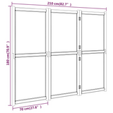 vidaXL 3-Panel Room Divider Cream White 82.7"x70.9" - WhatYouNeedSales