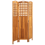 vidaXL 3-Panel Room Divider 47.6"x0.8"x66.9" Solid Acacia Wood - WhatYouNeedSales