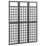 vidaXL 3-Panel Room Divider/Trellis Solid Fir Wood Black 47.6"x70.9" - WhatYouNeedSales