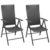 vidaXL 3 Piece Patio Dining Set Black - Weather-Resistant