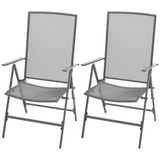 vidaXL 3 Piece Patio Dining Set Steel Anthracite - Stylish