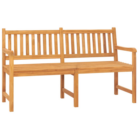 vidaXL 3-Seater Patio Bench with Table 59.1" Solid Teak Wood - WhatYouNeedSales