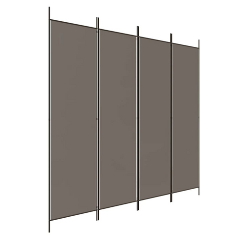 vidaXL 4-Panel Room Divider Anthracite 274.8"x70.9" Fabric - WhatYouNeedSales