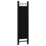 vidaXL 4-Panel Room Divider Black 63"x70.9" - WhatYouNeedSales