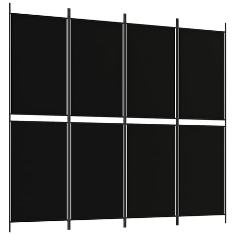 vidaXL 4-Panel Room Divider Black 78.7"x70.9" Fabric - WhatYouNeedSales