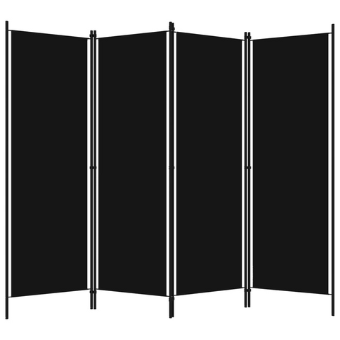 vidaXL 4-Panel Room Divider Black 78.7"x70.9" - WhatYouNeedSales