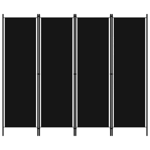 vidaXL 4-Panel Room Divider Black 78.7"x70.9" - WhatYouNeedSales