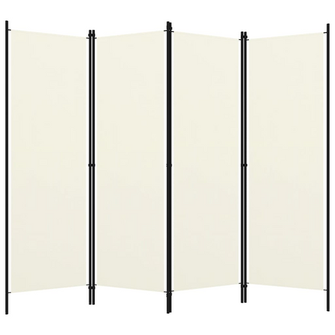 vidaXL 4-Panel Room Divider Cream White 78.7"x70.9" - WhatYouNeedSales