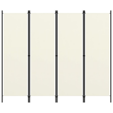 vidaXL 4-Panel Room Divider Cream White 78.7"x70.9" - WhatYouNeedSales