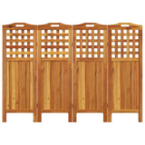 vidaXL 4-Panel Room Divider 63.8"x0.8"x45.3" Solid Wood Acacia - WhatYouNeedSales